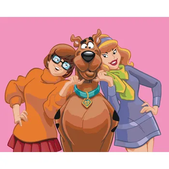 ZUTY Malování podle čísel - SCOOBY, VELMA A DAPHNE (SCOOBY DOO) Rozměr: 40x50 cm, Rámování: vypnuté plátno na rám