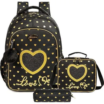 Jasminestar dívčí školní set 3v1, Love Me černý