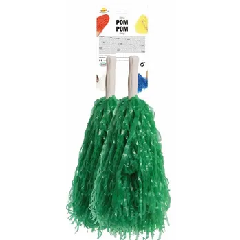 Gymnastika Fiestas Guirca Pompony pro roztleskávačky 2 ks zelené