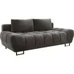 Windsor & Co Tmavě hnědá sametová rozkládací pohovka Cirrus 215 cm