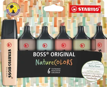 Zvýrazňovač STABILO BOSS Original NatureCOLORS 6 ks