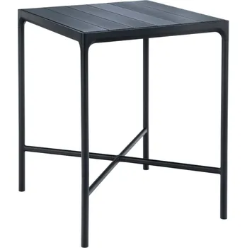 Zahradní stůl Černý kovový zahradní barový stůl HOUE Four 90 x 90 cm
