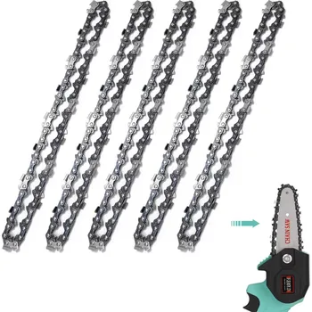 5 kusů 6palcových řetězů pro akumulátorovou prořezávací řetězovou pilu 6' palců