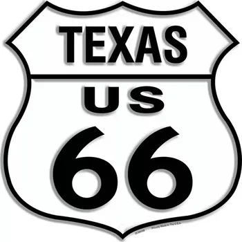 Plechová cedule PLECHOVÁ CEDULE ROUTE 66 TEXAS SHIELD