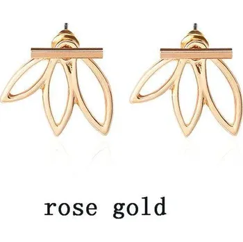 Náušnice Originální náušnice s kamínky | náušnice kočky, srdce, 1 pár - Styl Lotosový květ 2