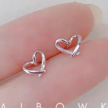 Náušnice Dámské náušnice | minimalistické náušnice, 1 pár - Srdce