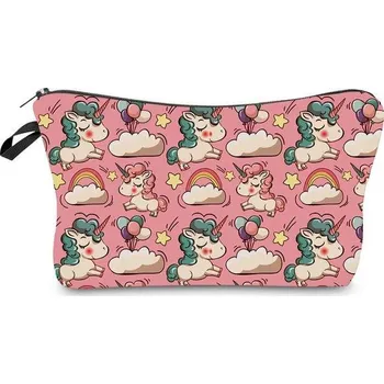 Kosmetická taška Cestovní taštička | taštička na makeup - jednorožci obláčky duha