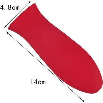 Vychytávka na vaření | silikonový držák na pánev - červená rukojeť