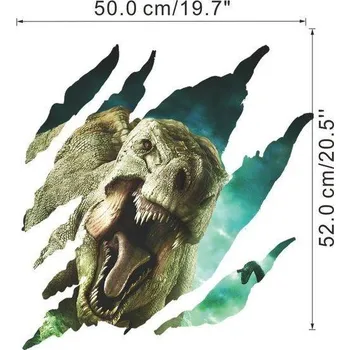 Samolepící dekorace Samolepka na zeď | 3D dekorace na zeď, dinosauři - Dinosaur 3