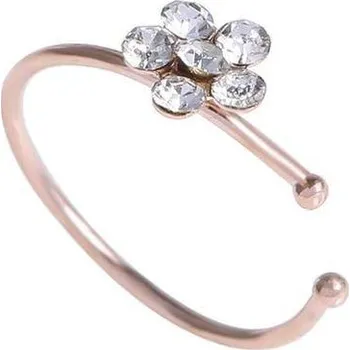 Piercing Fake piercing do nosu | falešný piercing, styl kytička -různé barvy - V3