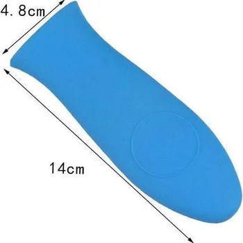 Pánev Vychytávka na vaření | silikonový držák na pánev - modrá rukojeť