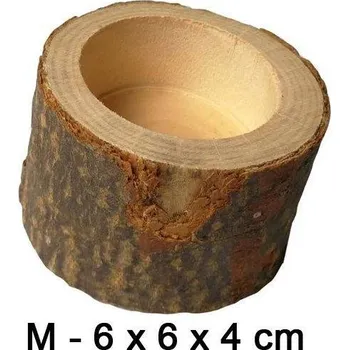 Květináče ze dřeva | dřevěný květináč kulatý - M