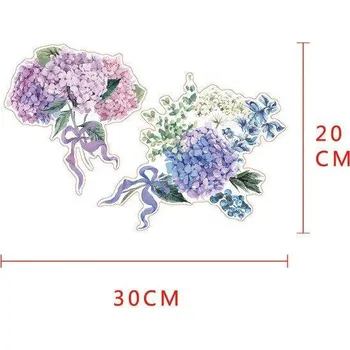 Vánoční dekorace Vánoční nálepka | květinová samolepka na okno, 20 x 30 cm - 2 ks - 11