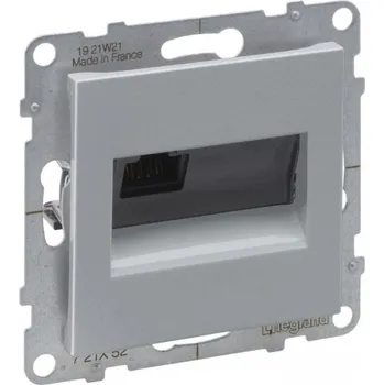 Elektrická zásuvka Datová zásuvka 1xRJ45 Cat.6 UTP Legrand Suno, hliník 721352
