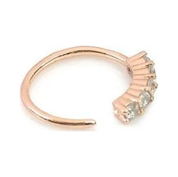 Piercing Kroužek do nosu | náušnice do nosu se zirkony - Zlatý