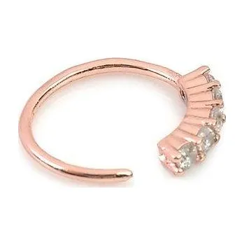 Piercing Kroužek do nosu | náušnice do nosu se zirkony - bronzový