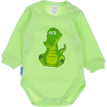 Kojenecký body Kojenecké bavlněné body -zelená krokodýl 56