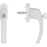 Okenní klika BLAUGELB FGS 1758 uzamykací, 45°, trn 37mm, včetně šroubů, RAL9016 bílá