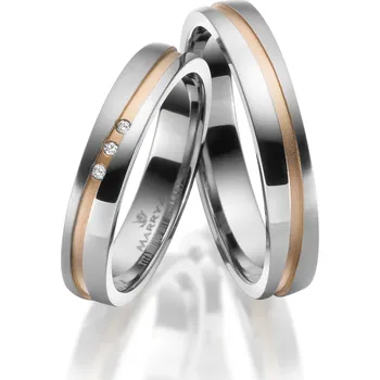 Prsten Titanové snubní prsteny s vlnkou TI-45