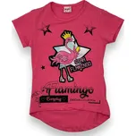 Zeyrek Dívčí blikající trička s krátkým rukávem PLAMEŇÁK Barva: Růžová, Velikost: 122