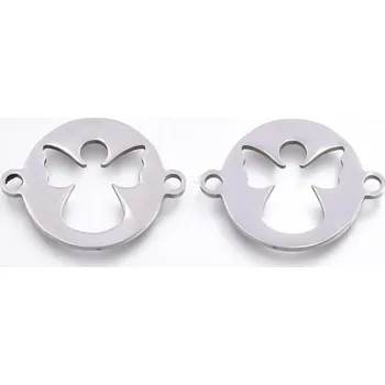 Dětské navlékací korálky Pro Háčkování Mezidíl anděl 20 x 16 mm ocel