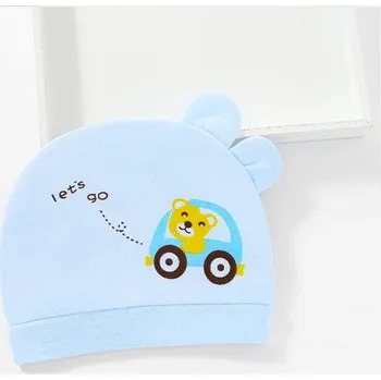 Čepice Dětská čepice se zvířátkem a oušky, pro novorozence - Modrá 1