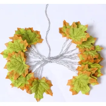 Vánoční dekorace Světelný řetěz | dekorativní LED osvětlení s listy - 5,6M 40Led-bateriový box