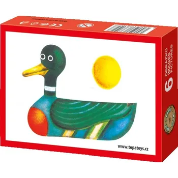 Dřevěná hračka OBRÁZKOVÉ KOSTKY TOPA PRO NEJMENŠÍ - 6 kostek