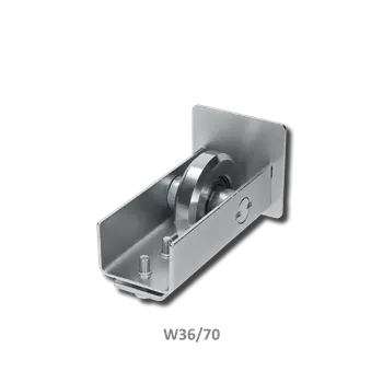 Stavební profil KVN SYSTEM Náběhové kolečko samonosné brány pro profil 70 x 70 x 4 mm