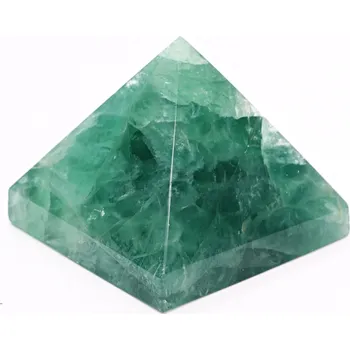 Drahý kámen Magieprirody.cz Fluorit pyramida 72 x 72 mm 476g + LED světlo - TOP kvalita #C565