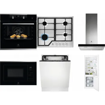 Set domácích spotřebičů ELECTROLUX KODEH70X + ELECTROLUX KGS6426SX + ELECTROLUX LFT766X + ELECTROLUX LMS4253TMX + ELECTROLUX EEA27200L + ELECTROLUX ENT6TF18S