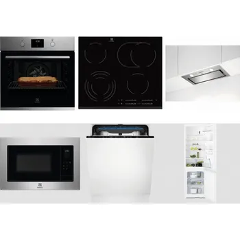 Set domácích spotřebičů ELECTROLUX KOFGH70TX + ELECTROLUX EHF6547FXK + ELECTROLUX LFG716X + ELECTROLUX EMS4253TEX + ELECTROLUX EES48200L + ELECTROLUX LNT3LF18S