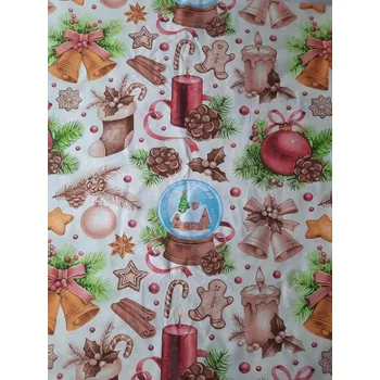 LÁTKA vánoční PERNÍČEK BÉŽOVÁ š.160