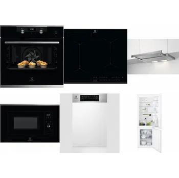 Set domácích spotřebičů ELECTROLUX KODEH70X + ELECTROLUX EIV634 + ELECTROLUX LFP326S + ELECTROLUX LMS2203EMX + ELECTROLUX EEM43300IX + ELECTROLUX ENT6TF18S