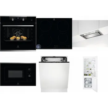 Set domácích spotřebičů ELECTROLUX KODEH70X + ELECTROLUX LIR60433B + ELECTROLUX LFG716X + ELECTROLUX LMS2203EMX + ELECTROLUX EEA27200L + ELECTROLUX ENT6TF18S