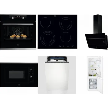 Set domácích spotřebičů ELECTROLUX KODDP77X + ELECTROLUX EHF6343FOK + ELECTROLUX LFV316K + ELECTROLUX LMS2203EMX + ELECTROLUX EEM23100L + ELECTROLUX ENT6TF18S