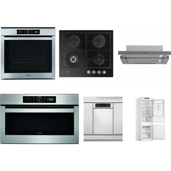 Set domácích spotřebičů WHIRLPOOL ABSOLUTE AKZM 8480 IX + WHIRLPOOL GOFL 629/NB + WHIRLPOOL AKR 749/1 IX + WHIRLPOOL ABSOLUTE AMW 730 IX + WHIRLPOOL WSBO 3O34 PF X + WHIRLPOOL WHC18 T311
