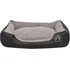 Pelíšek pro psa Psí pelech s polstrovaným polštářem 75 x 58 x 19 cm černý/šedý