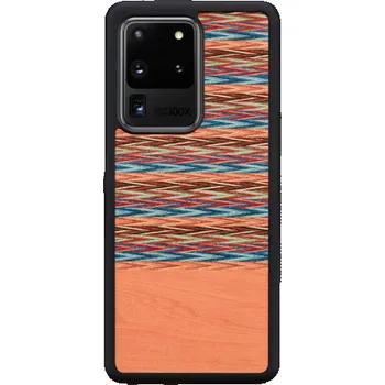 Pouzdro na mobilní telefon MAN&WOOD case for Galaxy S20 Ultra browny check black