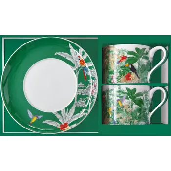 Easy Life, Itálie Easy Life - Porcelánové šálky a podšálky Exotic Heaven v dárkové krabičce 2 ks - 240 ml Barva: jako na obrázku