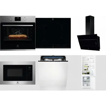 Set domácích spotřebičů ELECTROLUX KOFGH70TX + ELECTROLUX EIV634 + ELECTROLUX LFV316K + ELECTROLUX EMS4253TEX + ELECTROLUX EES48200L + ELECTROLUX LNT3LF18S