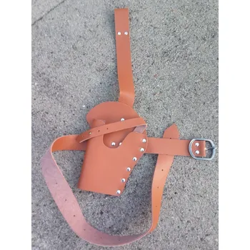 Příslušenství pro sportovní střelbu Stehenní na křesadlovou pistoli - hnědé, koženkové 208hksk