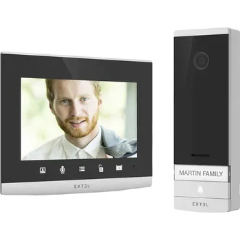 Domovní zvonek Extel CONNECT 2 Wi-Fi domovní video telefon kompletní sada, šedá, černá, 720324