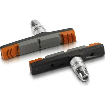 Brzda na kolo m.špalíky mtb XLC BS-V09 oranžovo/šedé 70mm 2páry
