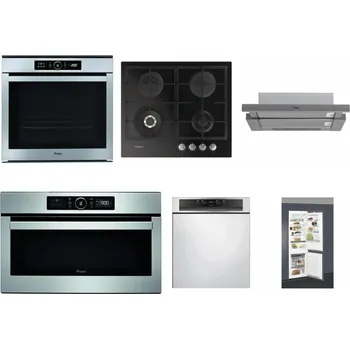 Set domácích spotřebičů WHIRLPOOL ABSOLUTE AKZM 8480 IX + WHIRLPOOL GOFL 629/NB + WHIRLPOOL AKR 749/1 IX + WHIRLPOOL ABSOLUTE AMW 730 IX + WHIRLPOOL WBC 3C34 PF X + WHIRLPOOL ART 66112