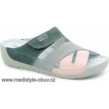 Dámská zdravotní obuv MEDISTYLE DENISA 2D-B16/1 pantofel šedo-růžová, --- - 41