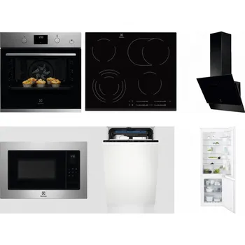 Set domácích spotřebičů ELECTROLUX KODGH70TX + ELECTROLUX EHF6547FXK + ELECTROLUX LFV616K + ELECTROLUX EMS4253TEX + ELECTROLUX EEM23100L + ELECTROLUX ENT6TF18S