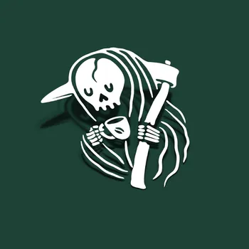 Samolepicí dekorace na vozidlo Samolepka Skull Coffee - 10x11