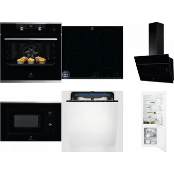 Set domácích spotřebičů ELECTROLUX KODEH70X + ELECTROLUX LIR60433B + ELECTROLUX LFV316K + ELECTROLUX LMS2203EMX + ELECTROLUX EES48200L + ELECTROLUX ENT6TF18S