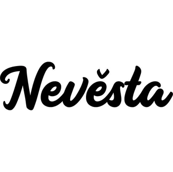 Samolepicí dekorace na vozidlo Samolepka Nevěsta - 20x6